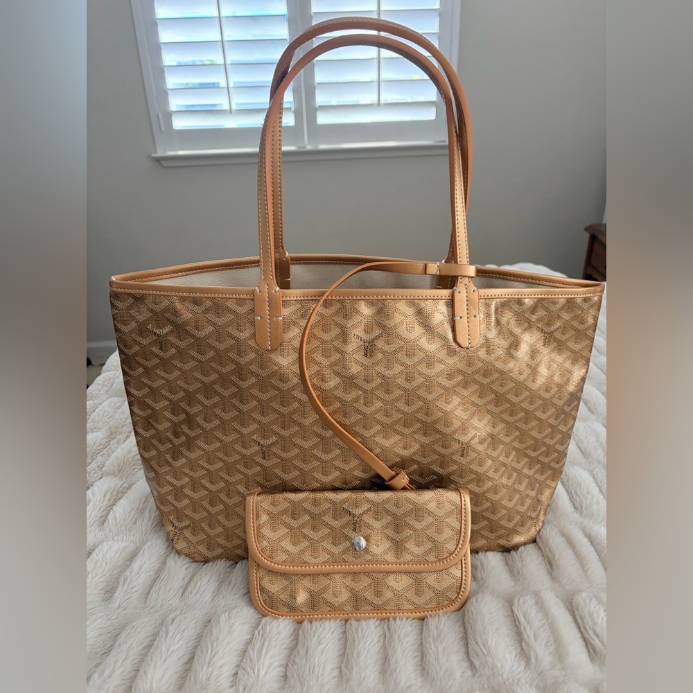 Gold Tote and Wallet Set